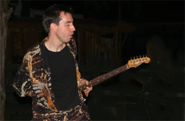 John Christian fronting the High Compression blues band at the Brentwood Tavern in Austin Texas