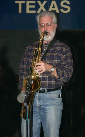 Walton Styke aka "Walt Sax" Austin Texas Bluesman with Diamond Simon and the Roughcuts in December 2005