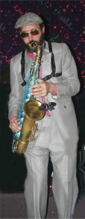 Morgan Whitthoft - Sax player with Diamond Simon and the Roughcuts
